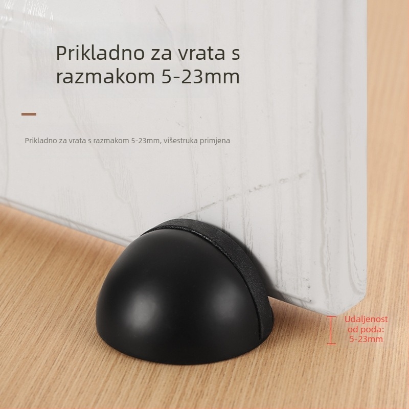 Antikolizijski magnetski držač za vrata, podno postavljen, CT-02 ugradnja, model 60, nehrđajući čelik s elektroplatom, ručno upravljanje, moderan i jednostavan stil, Delgu