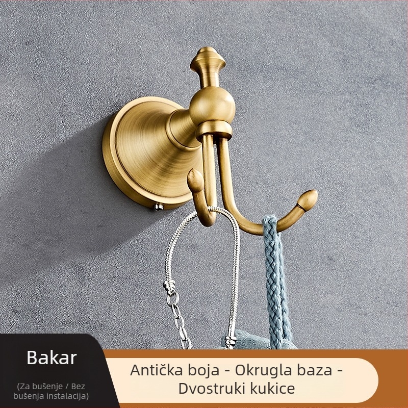 Evropskog stila antik dvostruka zidna vješalica, bez čavlića, šest komada u kompletu