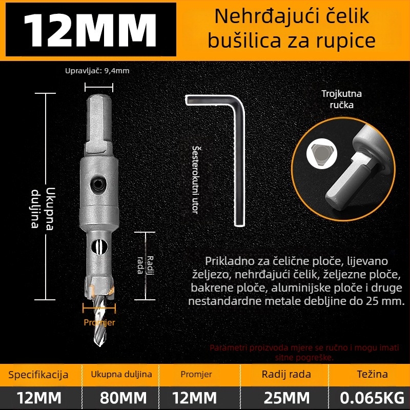 Topson Karbidni Otvarač Rupa za Željezo – Industrijske Kvalitete, Otporan na Habanje, Nehrđajući Čelik