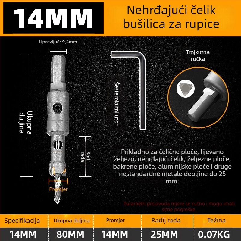 Topson Karbidni Otvarač Rupa za Željezo – Industrijske Kvalitete, Otporan na Habanje, Nehrđajući Čelik