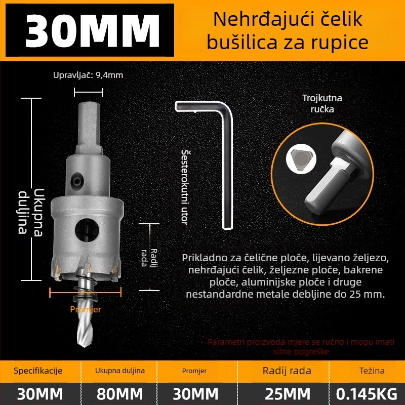 Topson Karbidni Otvarač Rupa za Željezo – Industrijske Kvalitete, Otporan na Habanje, Nehrđajući Čelik