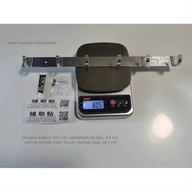 Space Aluminum vješalica za kapute, zidna bez bušenja, moderan minimalistički stil, težina 41,5–118 g