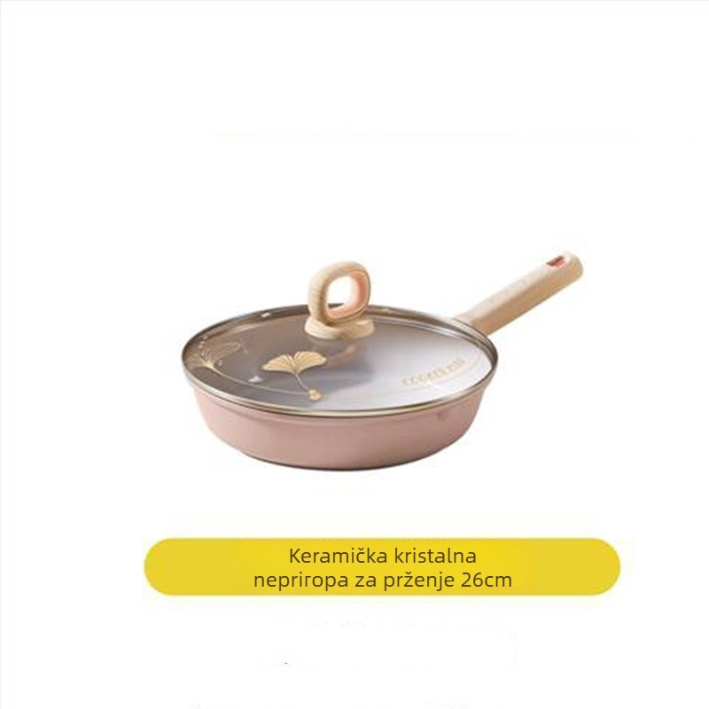 Cooker King wok - neprijanjajući, ravno dno, od aluminijske legure, Pottery Crystal serije, kompatibilan s indukcijom i plinskim štednjakom