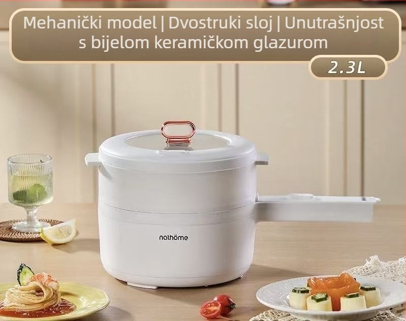 Višenamjenski električni kuhalo s keramičkim unutarnjim dijelom, kapacitet 2,1–4 L, mikroprocesorska kontrola, programski tajmer, funkcija grilla