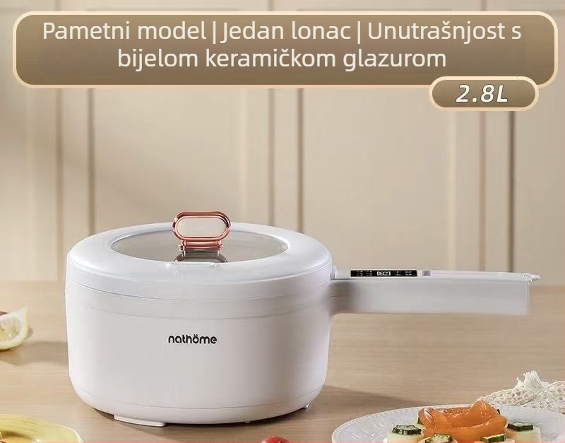Višenamjenski električni kuhalo s keramičkim unutarnjim dijelom, kapacitet 2,1–4 L, mikroprocesorska kontrola, programski tajmer, funkcija grilla