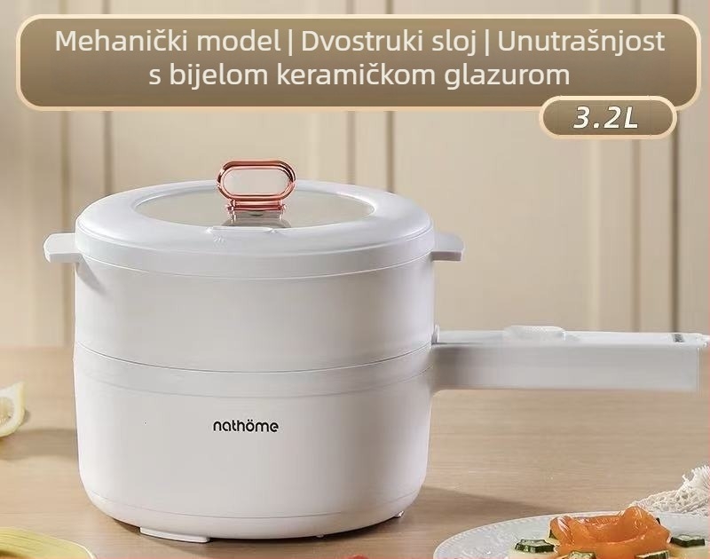 Višenamjenski električni kuhalo s keramičkim unutarnjim dijelom, kapacitet 2,1–4 L, mikroprocesorska kontrola, programski tajmer, funkcija grilla