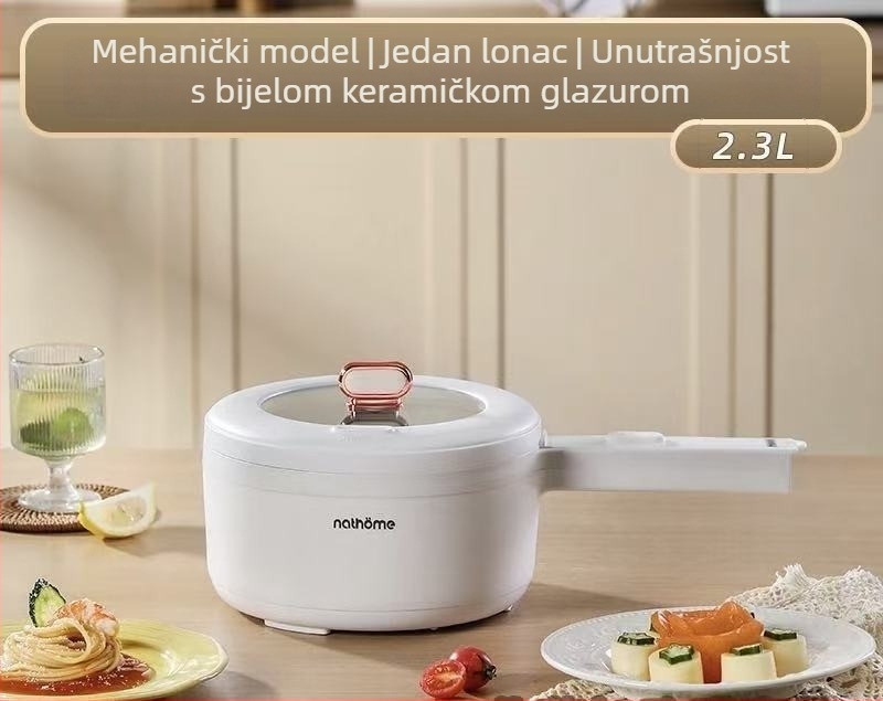 Višenamjenski električni kuhalo s keramičkim unutarnjim dijelom, kapacitet 2,1–4 L, mikroprocesorska kontrola, programski tajmer, funkcija grilla