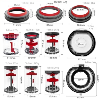 Puosen Dyson usisivač: brtvilo posude za prašinu i donji poklopac za modele V7/V8/V10/SV11/V12 – potrošni materijal za kućnu upotrebu