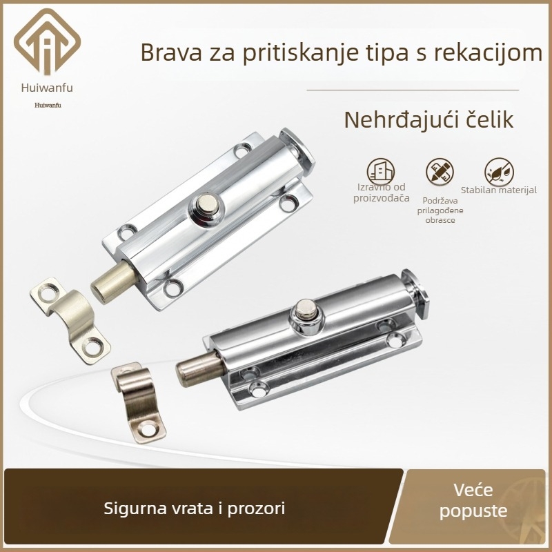 Zasun tip leptir (Model Xk1005; Materijal: 201 nehrđajući čelik; Završna obrada: poliranje; Marka: Huiwanfu)