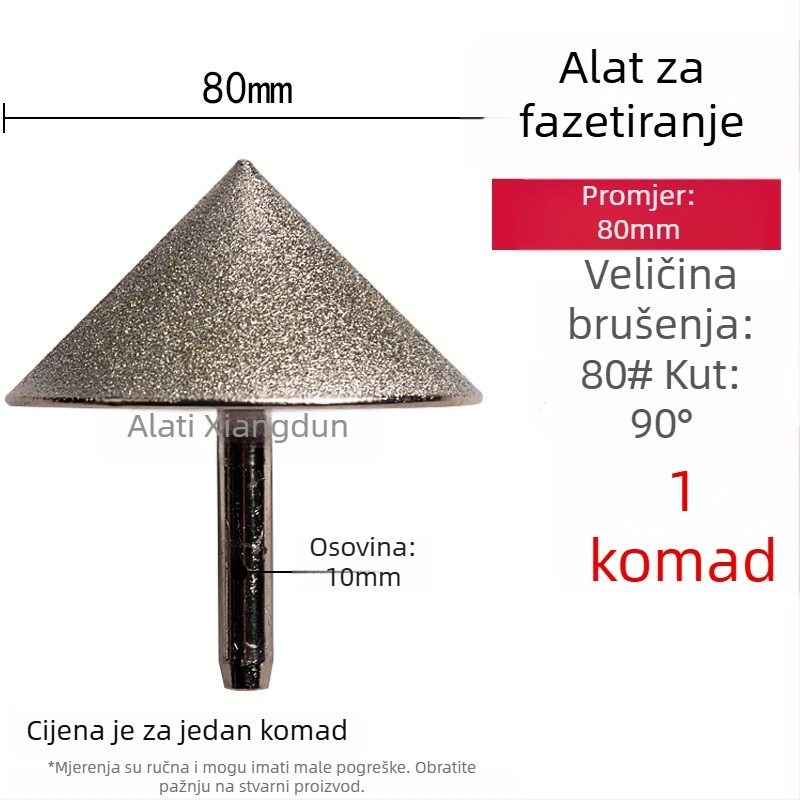 90° dijamantna konusna glava za brušenje – elektroplatinirana glava za brušenje unutarnjih rupa keramickih pločica, kamena, stakla i jadeita