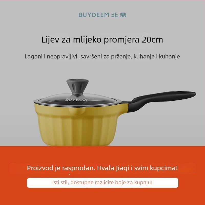 Električni lonac/tiganj od lijevanog željeza s neprijanjajućim keramičkim premazom, staklena poklopca, brzo provođenje topline, model Jg-214028, težina 2,5 kg