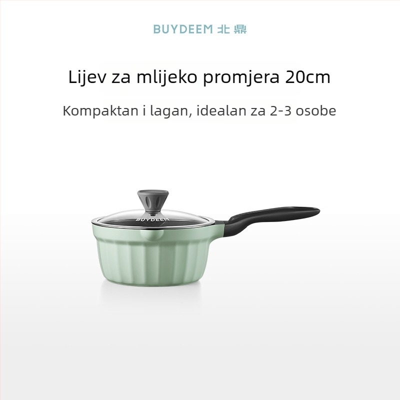 Električni lonac/tiganj od lijevanog željeza s neprijanjajućim keramičkim premazom, staklena poklopca, brzo provođenje topline, model Jg-214028, težina 2,5 kg