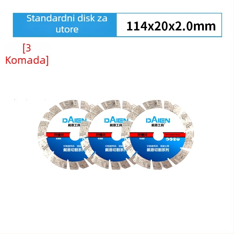Diamantski disk za kutnu brusilicu – za cement, kamen, mramor i beton – Dai en tools