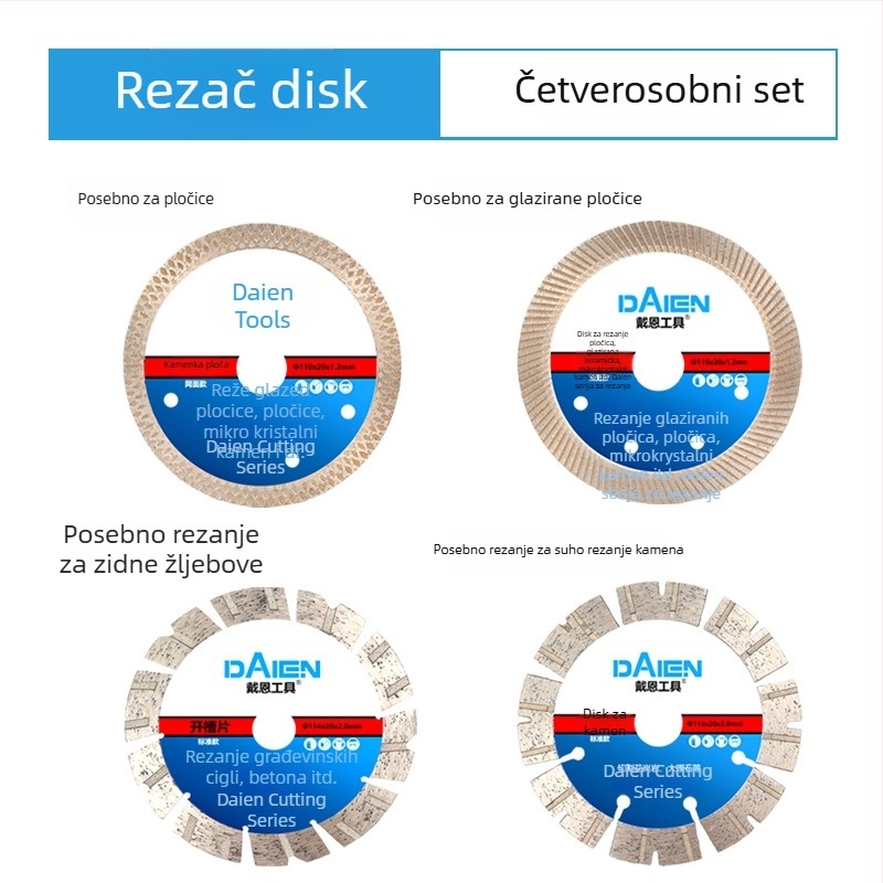 Diamantski disk za kutnu brusilicu – za cement, kamen, mramor i beton – Dai en tools