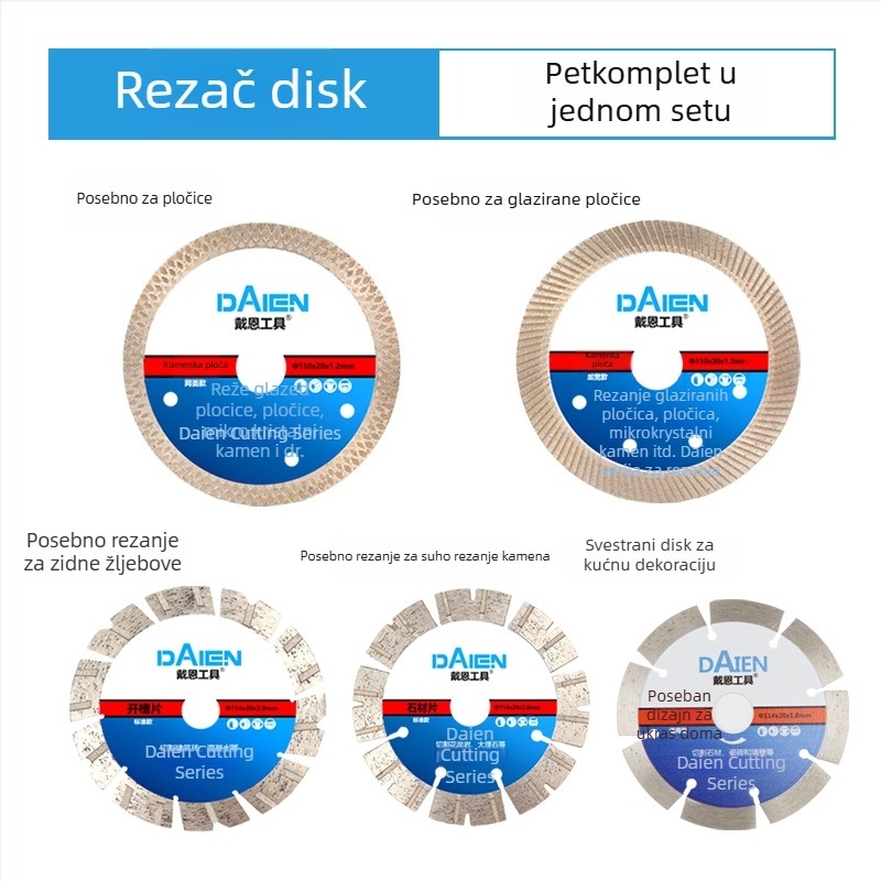 Diamantski disk za kutnu brusilicu – za cement, kamen, mramor i beton – Dai en tools