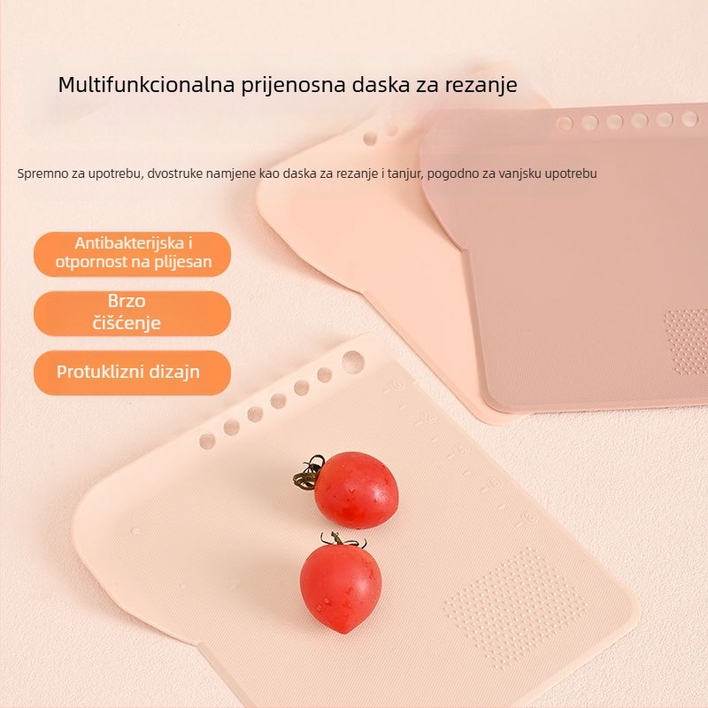 Set dasaka za rezanje od PP, prehrambene kvalitete, protuklizne, prijenosne, s filtrom za vodu