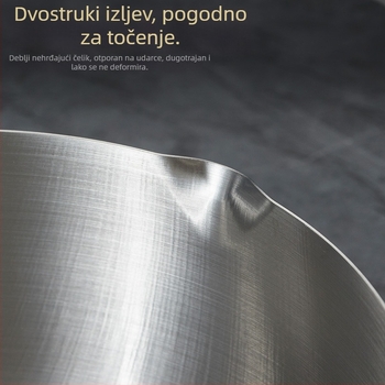 Wok od nehrđajućeg čelika 430, bez premazivanja, s jednim dnom i staklenim poklopcem