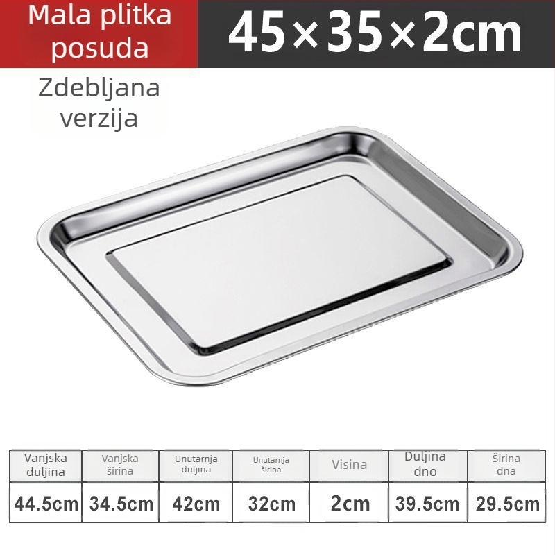 Ploča za roštilj od nehrđajućeg čelika, podijeljena, neprijanjajuća, za komercijalne restorane i kućnu upotrebu