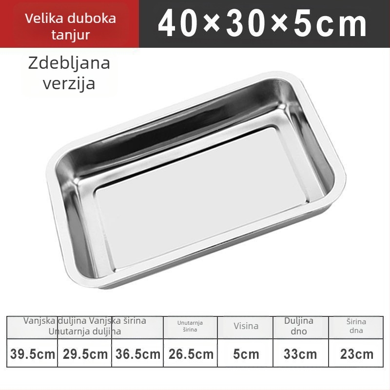 Ploča za roštilj od nehrđajućeg čelika, podijeljena, neprijanjajuća, za komercijalne restorane i kućnu upotrebu