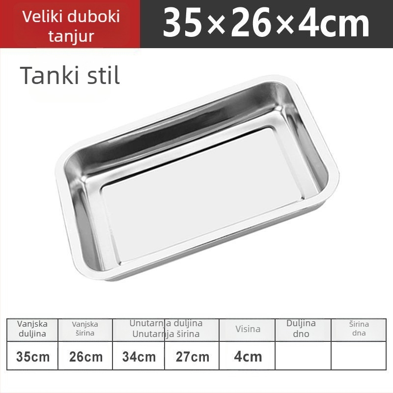 Ploča za roštilj od nehrđajućeg čelika, podijeljena, neprijanjajuća, za komercijalne restorane i kućnu upotrebu