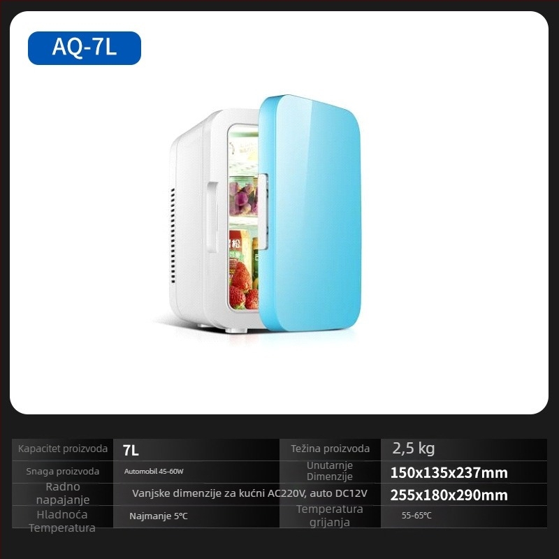Chisman poluvodički auto hladnjak - prijenosni mini hladnjak za auto i dom, ABS, 30-60W, 220-240V, 5°C–65°C