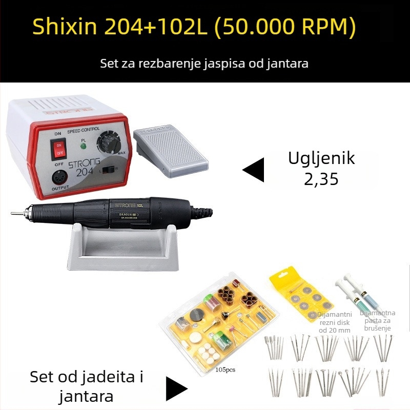 Shixin 204 Kompaktni električni stroj za graviranje jadeita i drva