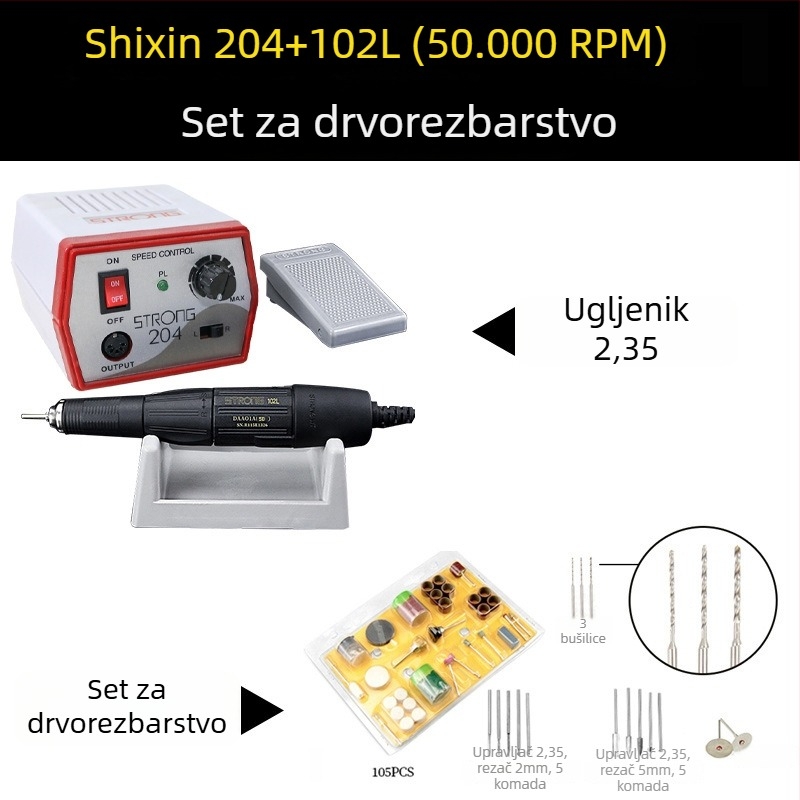 Shixin 204 Kompaktni električni stroj za graviranje jadeita i drva