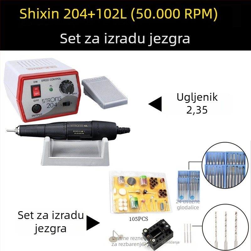 Shixin 204 Kompaktni električni stroj za graviranje jadeita i drva