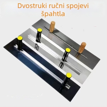 Plošna špatula s dvostrukim držačima, nehrđajući čelična podloga ploče, tijelo od aluminijske legure, podesiva ploča