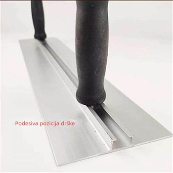 Plošna špatula s dvostrukim držačima, nehrđajući čelična podloga ploče, tijelo od aluminijske legure, podesiva ploča