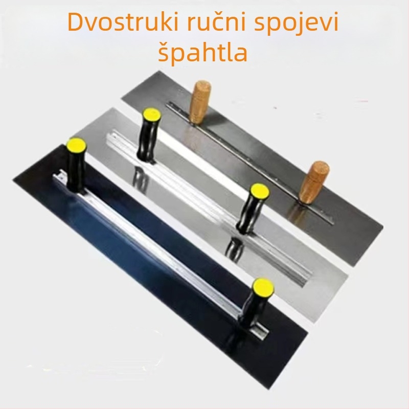 Plošna špatula s dvostrukim držačima, nehrđajući čelična podloga ploče, tijelo od aluminijske legure, podesiva ploča