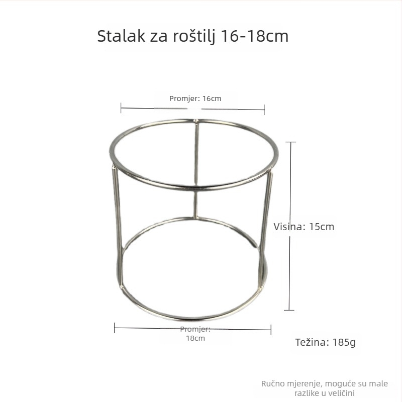 Azelay Lai nehrđajući čelik dvostruki sloj izložbeni stalak za sashimi i kamenice, neuvozeno, modernistički minimalistički stil