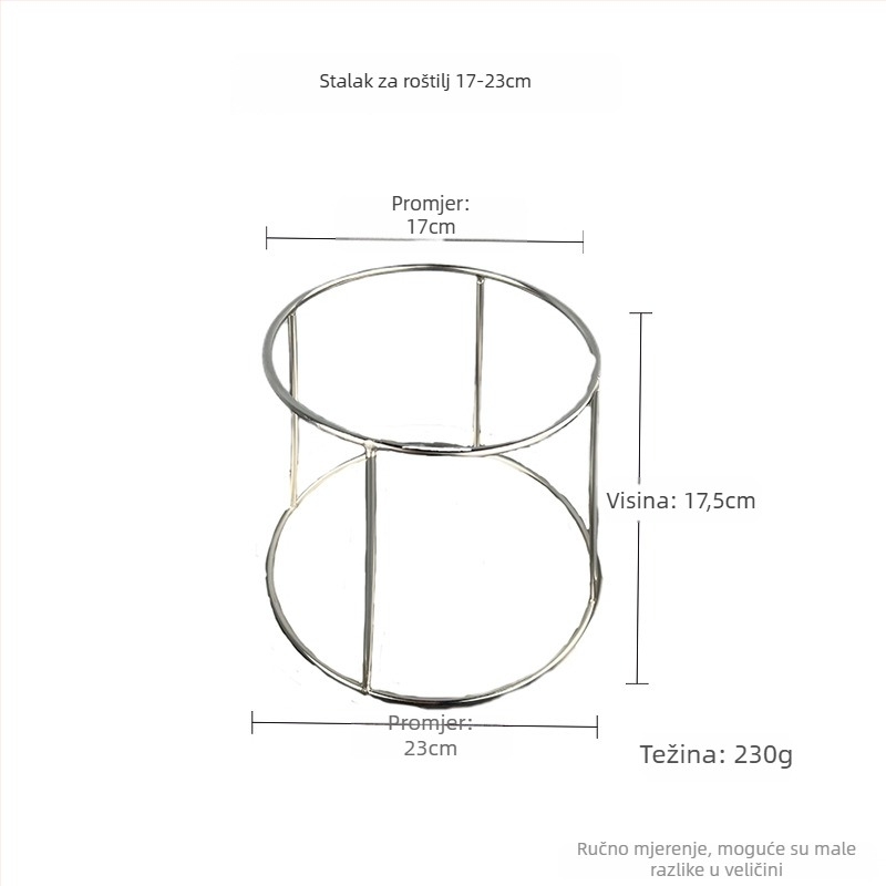 Azelay Lai nehrđajući čelik dvostruki sloj izložbeni stalak za sashimi i kamenice, neuvozeno, modernistički minimalistički stil