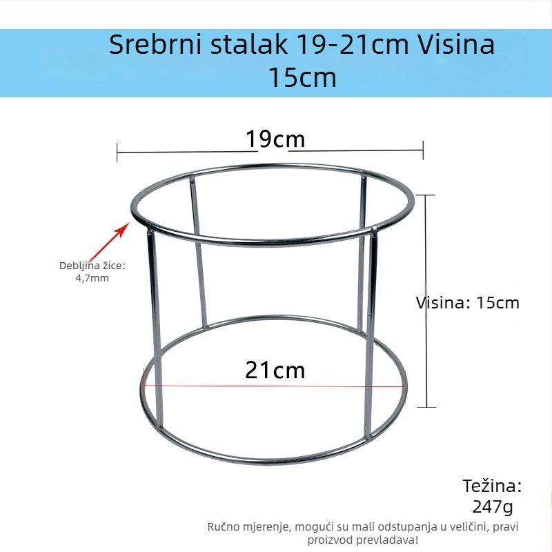Azelay Lai nehrđajući čelik dvostruki sloj izložbeni stalak za sashimi i kamenice, neuvozeno, modernistički minimalistički stil