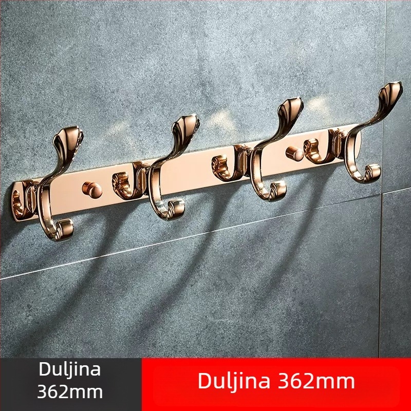 Zidni vješalica za odjeću, nehrđajući čelik, bakar-titanij premaz, svijetao luksuzni stil, Liang marka, 820 g