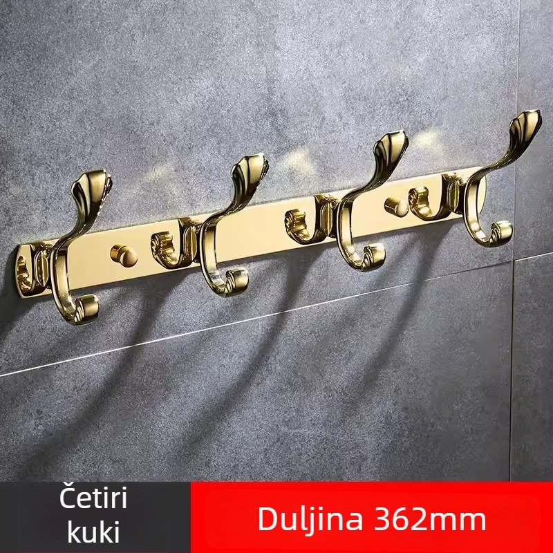Zidni vješalica za odjeću, nehrđajući čelik, bakar-titanij premaz, svijetao luksuzni stil, Liang marka, 820 g