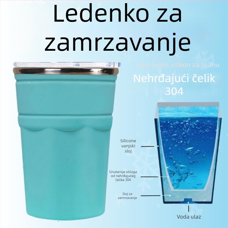 Čaša za pivo Nordic stil, od 304 nehrđajućeg čelika, kapacitet 301–400 ml, težina 312 g, moguće tiskanje logotipa