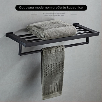 Moderna minimalistička držač za ručnike u kupaonici, od nehrđajućeg čelika 304, višeslojni, CE potvrda, nosivost 30 kg