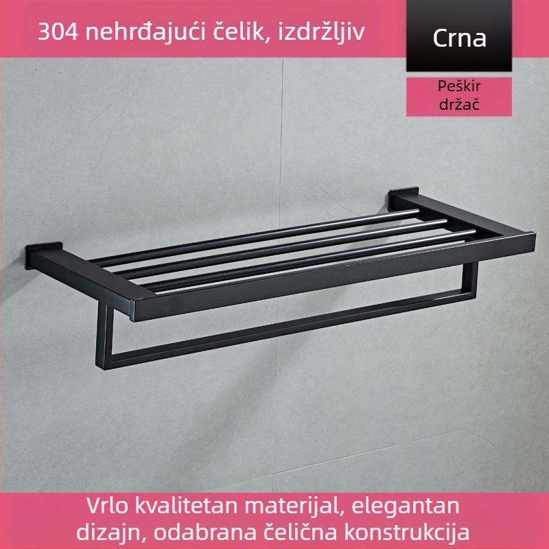Moderna minimalistička držač za ručnike u kupaonici, od nehrđajućeg čelika 304, višeslojni, CE potvrda, nosivost 30 kg