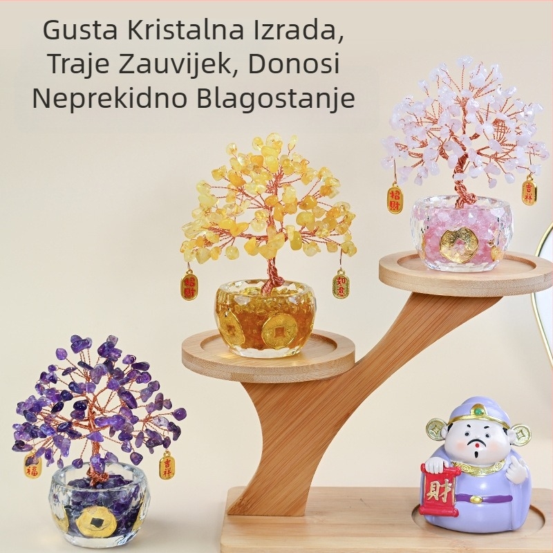 Kristalno stablo novca - Neobrađeni kamen, Novi kineski stil, Stolna dekoracija