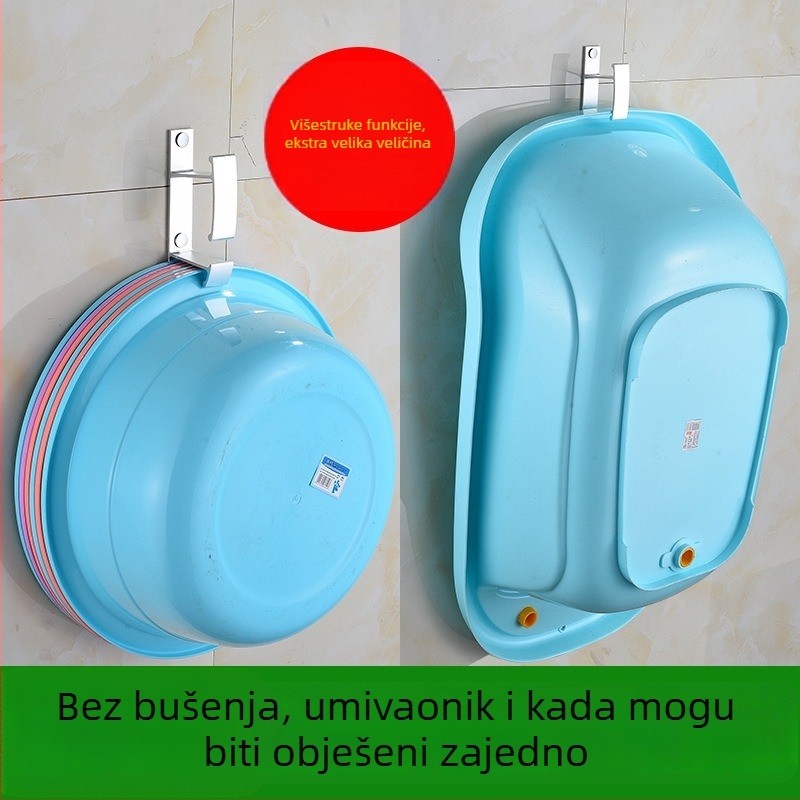 Kuka za umivaonik od Space Aluminum, zidni, moderni jednostavni stil, težina 0,056 kg, završna obrada Bright Light