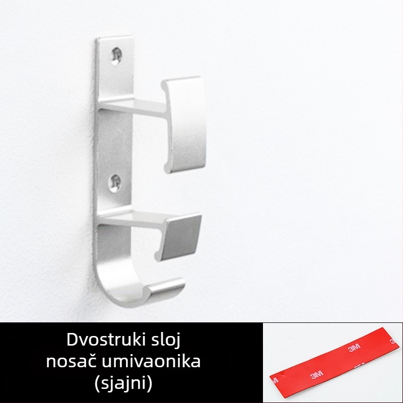 Kuka za umivaonik od Space Aluminum, zidni, moderni jednostavni stil, težina 0,056 kg, završna obrada Bright Light