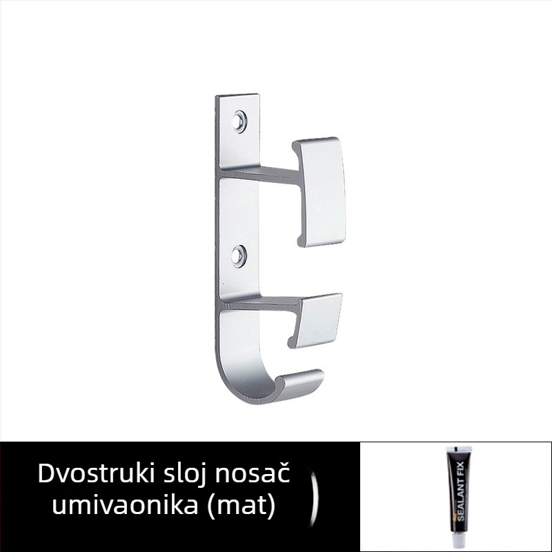 Kuka za umivaonik od Space Aluminum, zidni, moderni jednostavni stil, težina 0,056 kg, završna obrada Bright Light