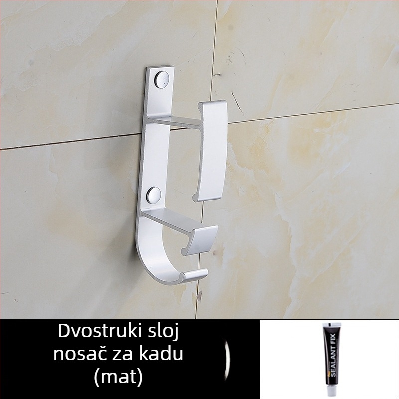 Kuka za umivaonik od Space Aluminum, zidni, moderni jednostavni stil, težina 0,056 kg, završna obrada Bright Light