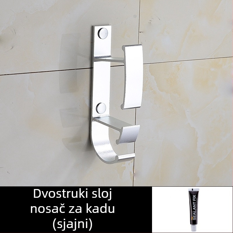 Kuka za umivaonik od Space Aluminum, zidni, moderni jednostavni stil, težina 0,056 kg, završna obrada Bright Light