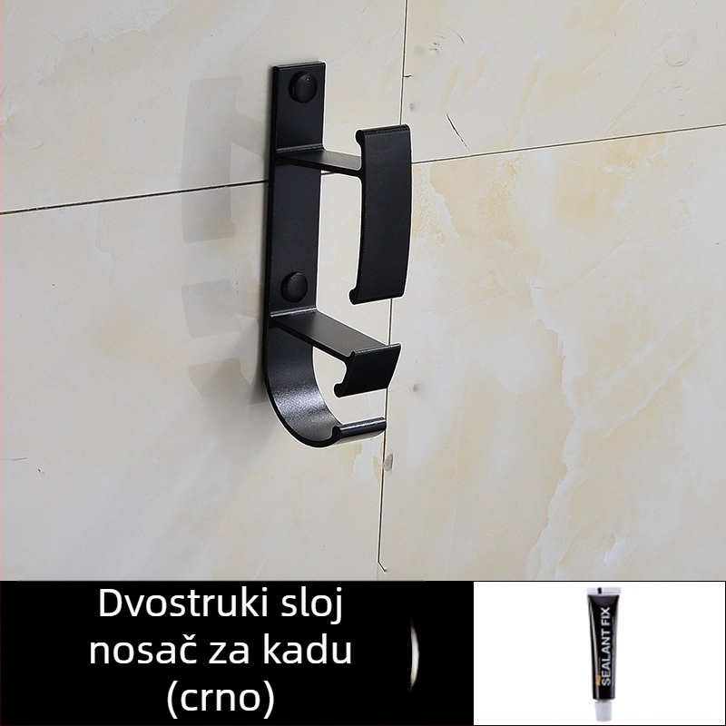 Kuka za umivaonik od Space Aluminum, zidni, moderni jednostavni stil, težina 0,056 kg, završna obrada Bright Light