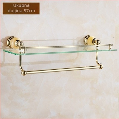 Držač za ručnike od nehrđajućeg čelika, zidni, elektroplatinirani završetak, stil pristupačnog luksuza, set od šest komada ili više