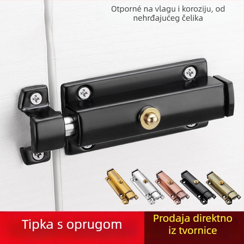 Automatska šipka za drvena vrata i prozore – nehrđajući čelik, tip A, sjajna završna obrada