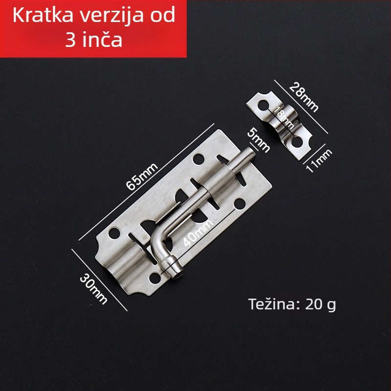 Automatska šipka za drvena vrata i prozore – nehrđajući čelik, tip A, sjajna završna obrada