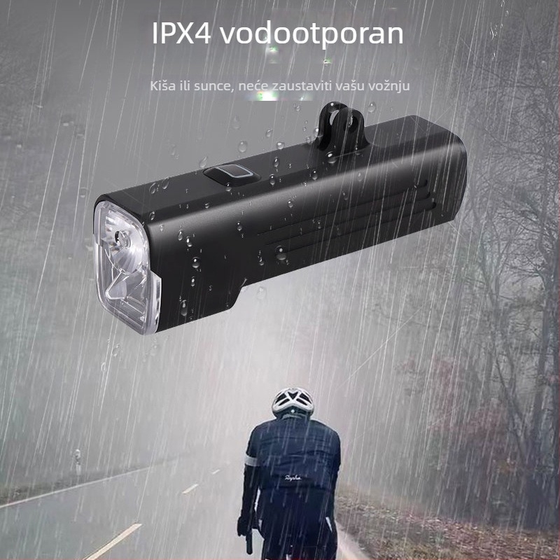 Prednje svjetlo za bicikl za noćnu vožnju: visoka svjetlost, vodootporno, USB-C punjenje, punjivo, podesiva snop za planinske i cestovne bicikle (USB-C punjenje, podesiva snop, montaža visećim držačem)